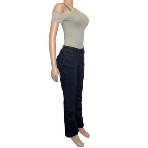 Rider by Lee Jean’s Black Straight-Leg stretchy size 10P - Picture 8 of 11